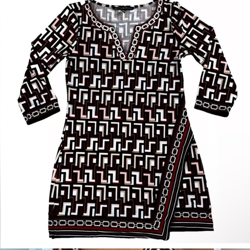 Geometric Patterned Dress White House Black market